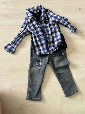 Ensemble pantalon + chemise IKKS 12 mois