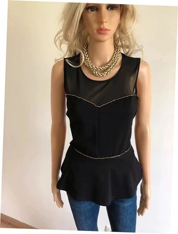 Haut noir et doré neuf sans manches Morgan taille S (valeur 35€)