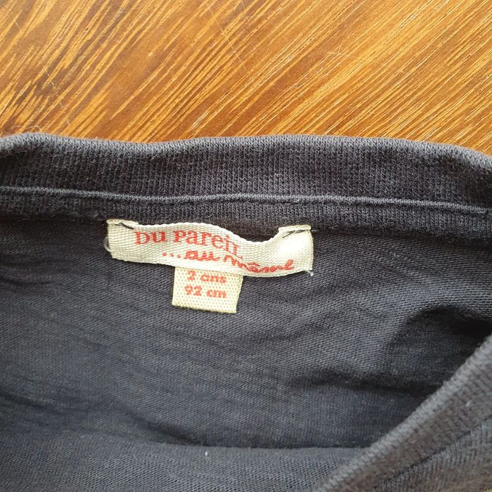 T-shirt bleu coton 2 ans - photo numéro 2