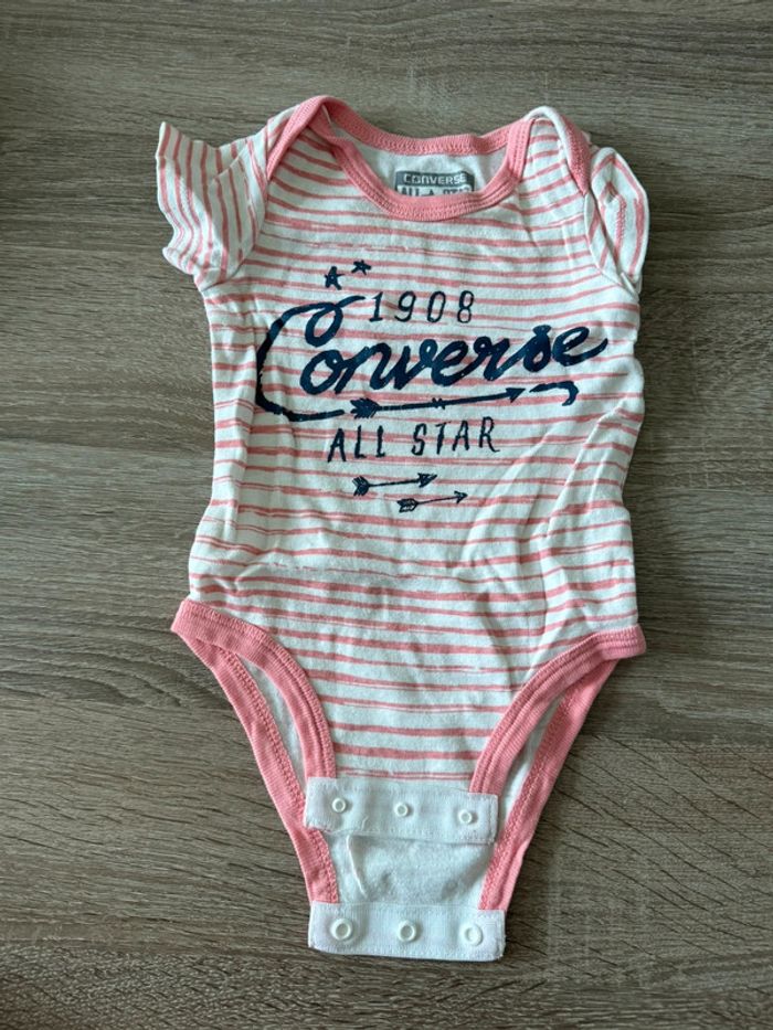Lots de 2 Bodys manche courtes converse - photo numéro 2