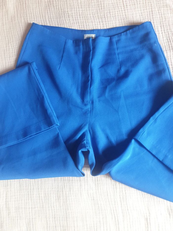 Pantalon bleu tissu léger - photo numéro 3