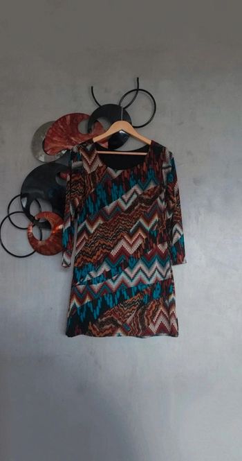 Robe à motifs marron Hello Fashion
