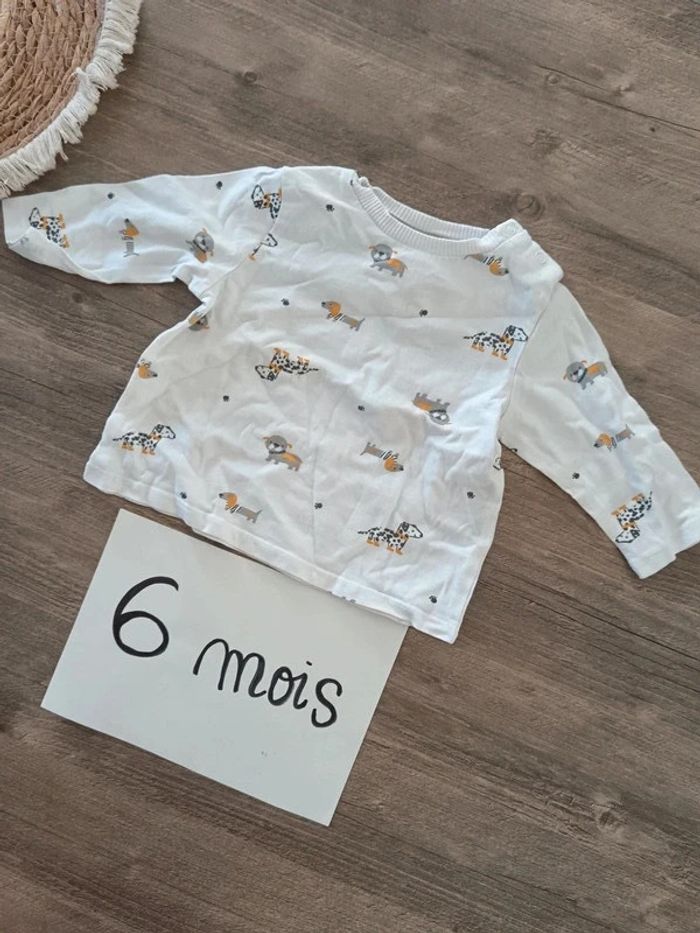🌞 t-shirt manches longues taille 6 mois tex