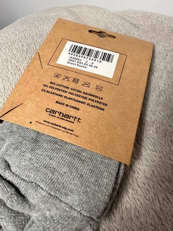 Chaussettes grises carhartt 39/46 - photo numéro 3