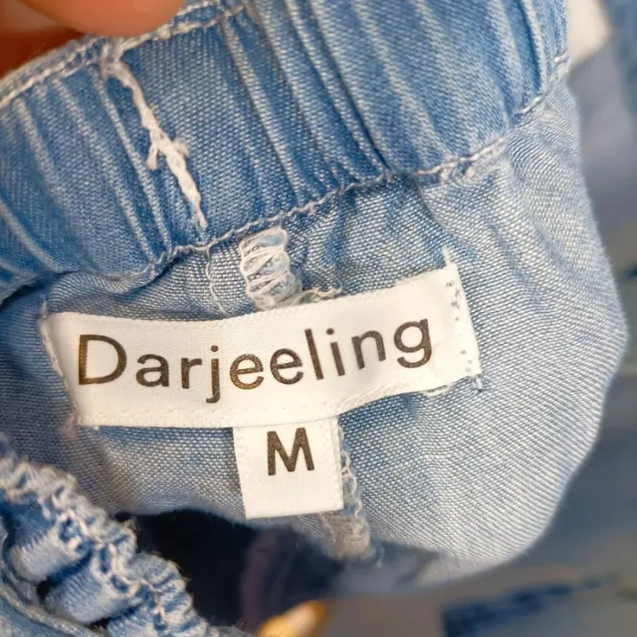 Combishort en jean fluide Darjeeling – bretelles fines, dos nus taille M A943 - photo numéro 8