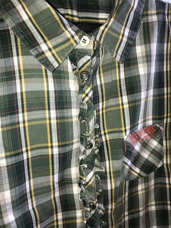 Chemise Sergent Major. 14 ans. Carreaux verts