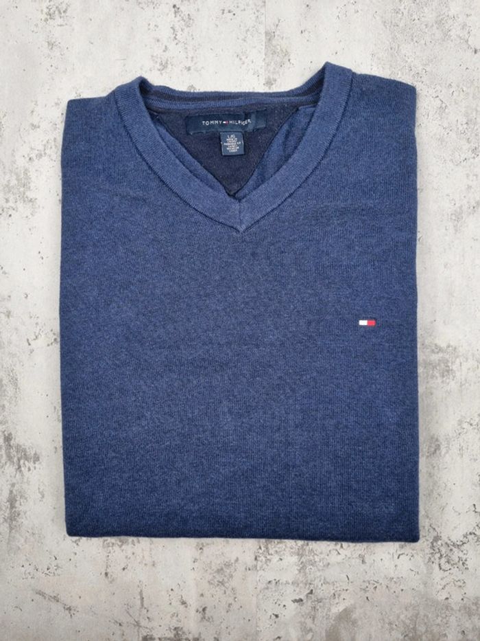 Pull col V Tommy Hilfiger bleu, L Hommes - photo numéro 2
