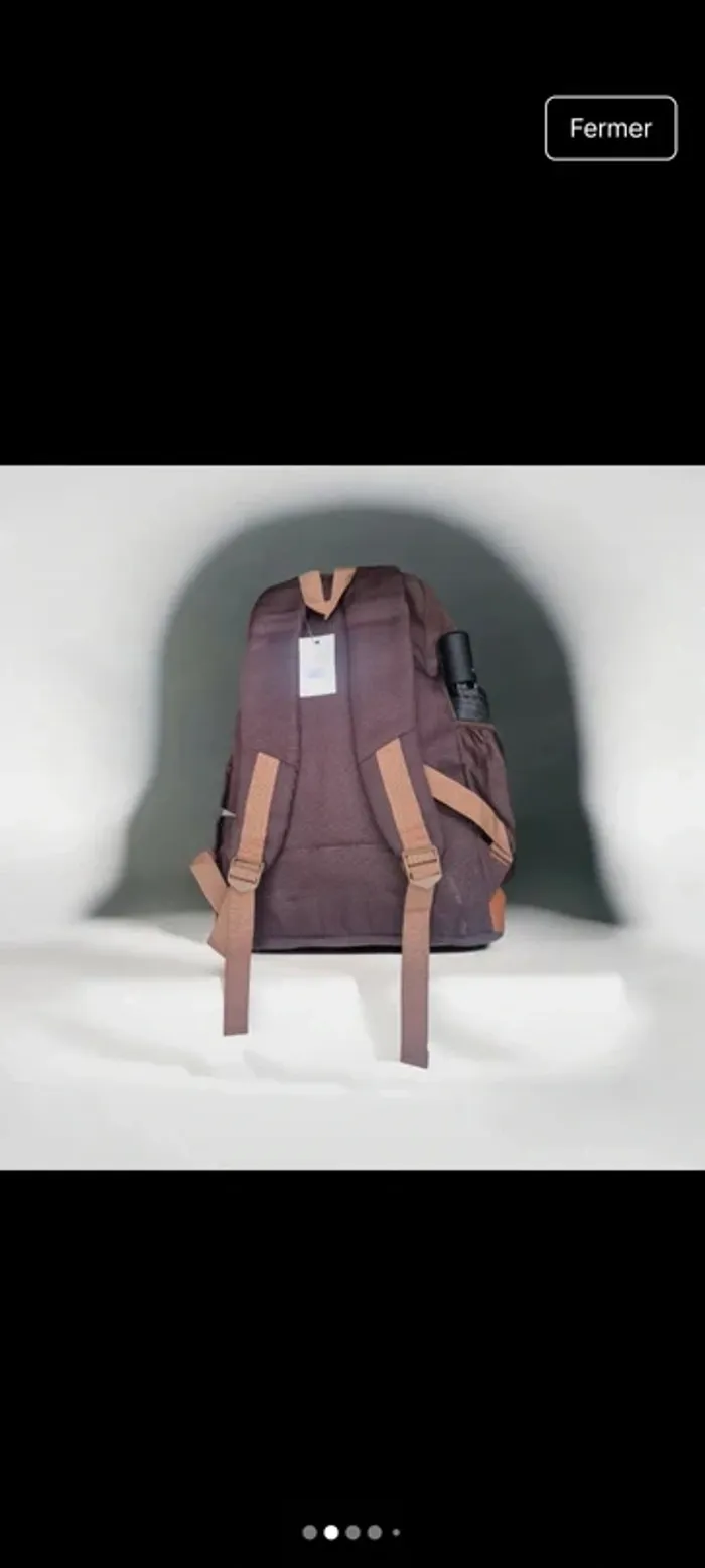 Sac à dos Marron et camel polyvalent - photo numéro 2