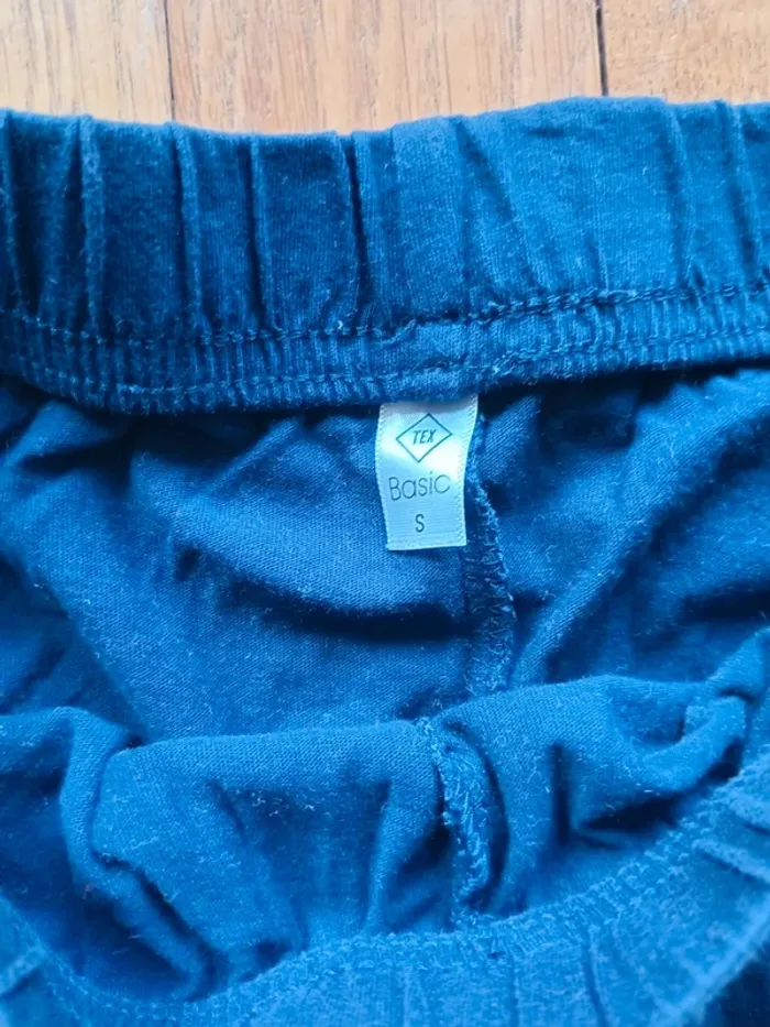 Short bas de pyjama coton bleu marine Tex taille S - photo numéro 3