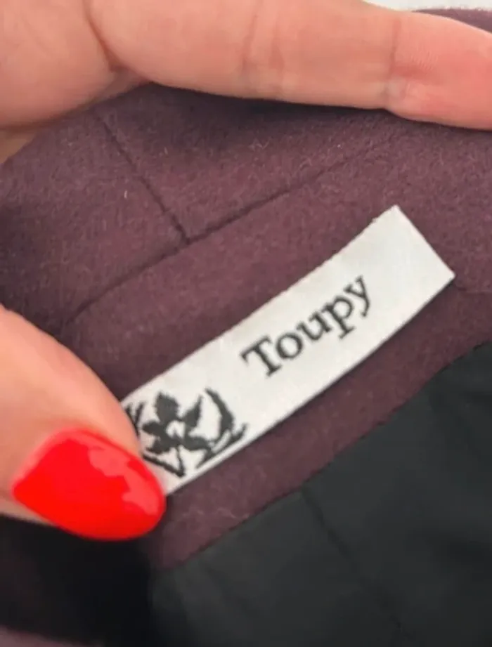 Toupy veste blazer coloris aubergine prune, femme, taille 38  100 % laine - photo numéro 5