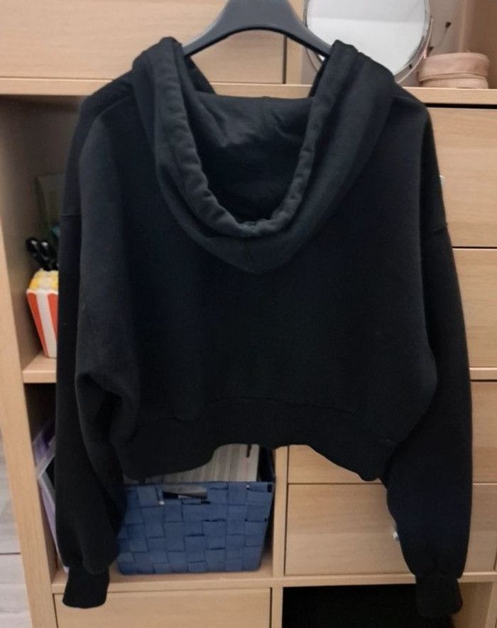Sweat crop top noir Pimkie taille 38 - photo numéro 3