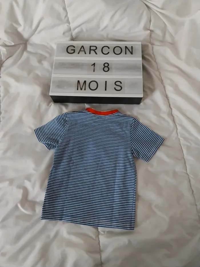 Tee-shirt manche courte garçon 18 mois - photo numéro 2