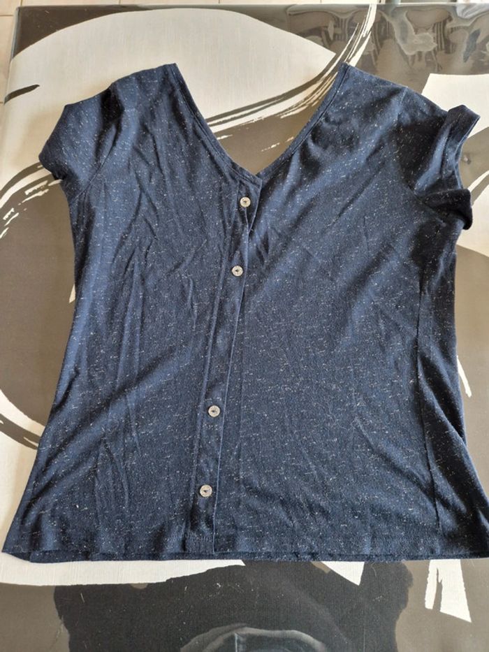 Tee shirt taille L 40 cache cache bleu - photo numéro 2