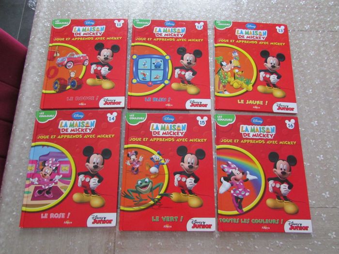 Lot de 6 livres Disney La Maison de Mickey "Les couleurs" Tomes 11 à 16