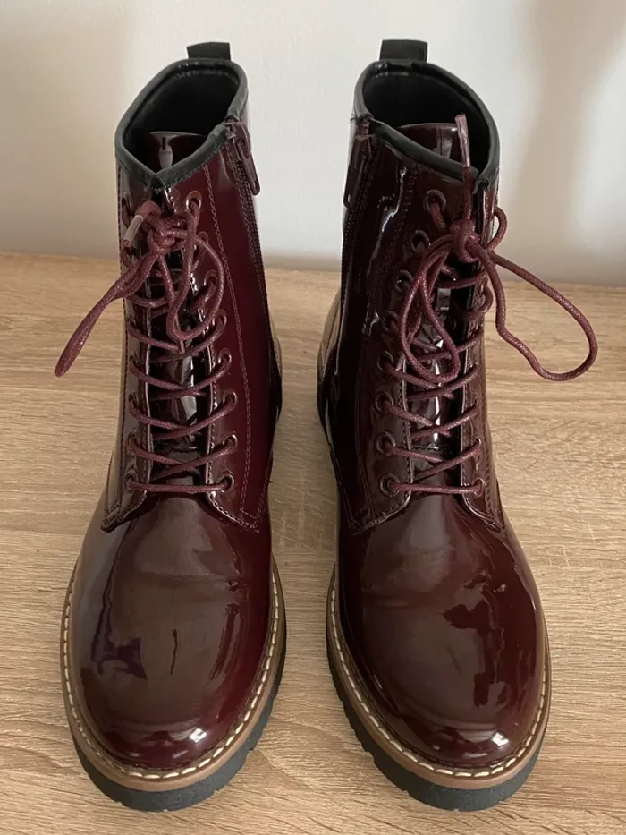 Bottines vernies bordeaux - photo numéro 8