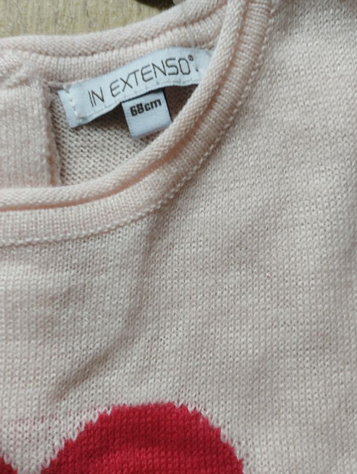 Robe pull coeur neuve 6 mois parfaite pour la fête des mères - photo numéro 2