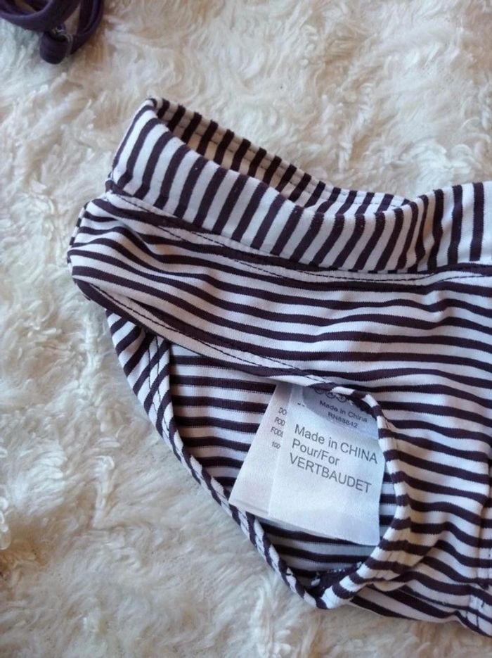 Maillot de bain 2 pièces Fille 2 ans rayures Fleurs Vertbaudet - photo numéro 10