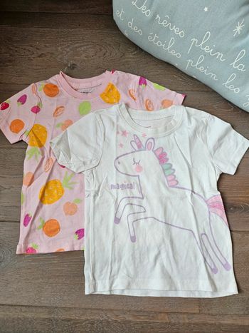 Lot 2 Tshirt fille 24 mois