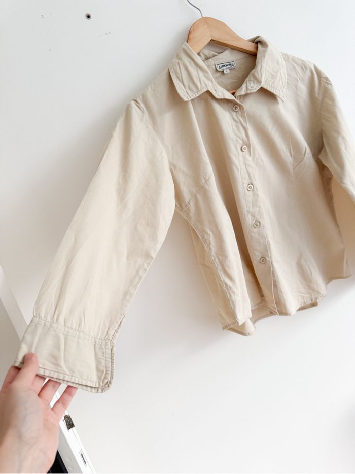 Chemise manches longues crème beige nanouchka taille 40 L - photo numéro 2