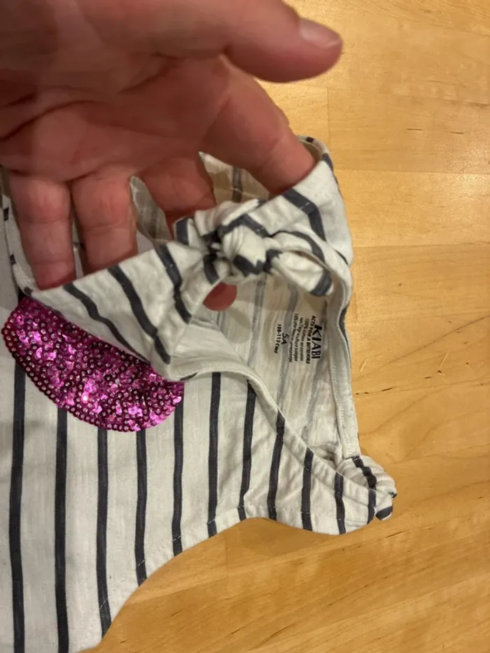 Débardeur kiabi 5 ans rayé bleu et blanc - photo numéro 5