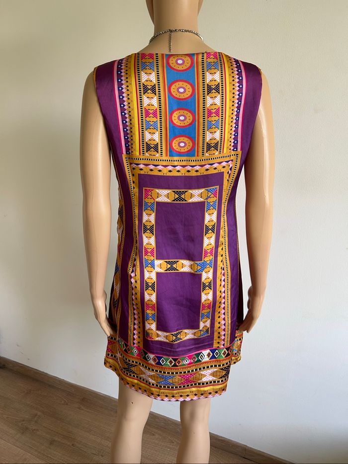 Robe imprimée satinée sans manches Sweet Miss taille S TBE - photo numéro 5