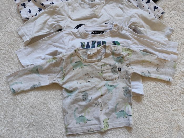 Lot de 8 t-shirts à manches longues, 3 mois, garçon - photo numéro 2
