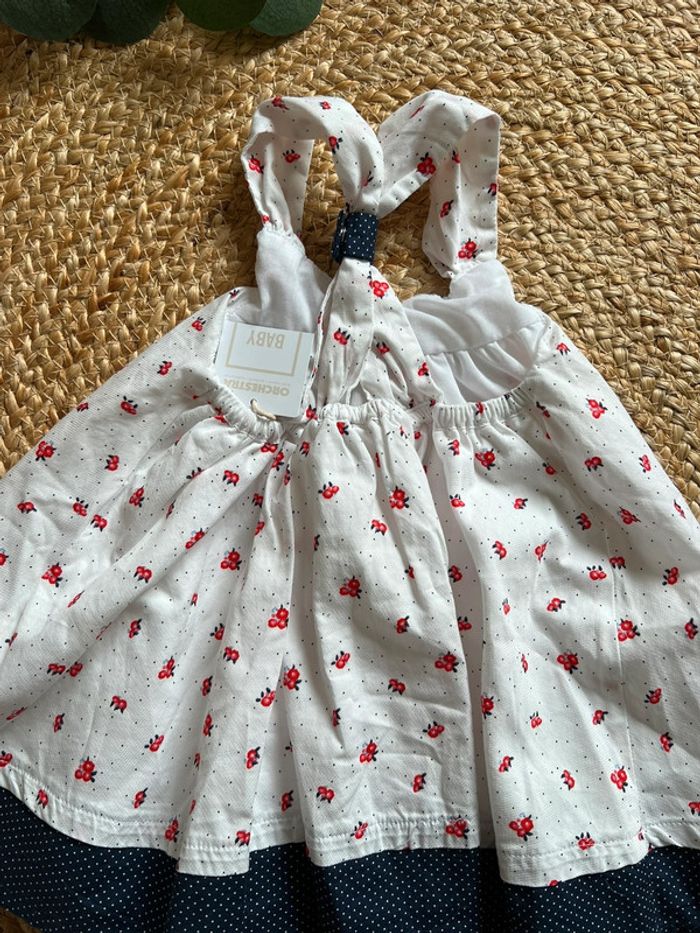 Robe à bretelles imprimée pois all-over Orchestra 12m - photo numéro 3