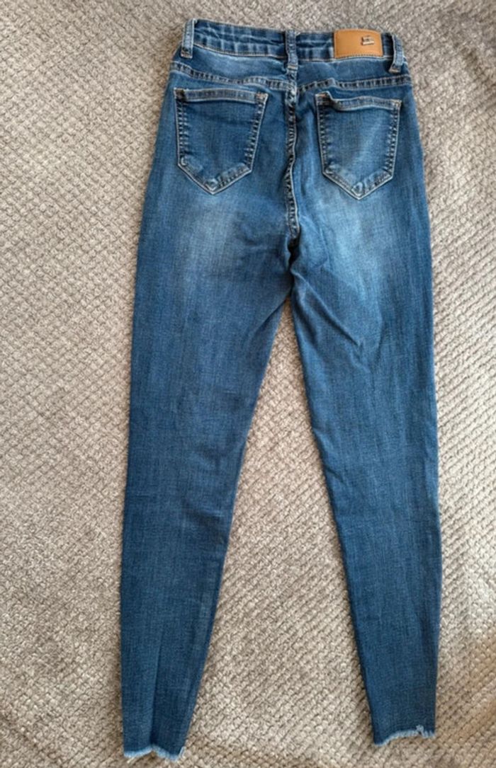 Jean slim bleu taille haute (36) - photo numéro 5