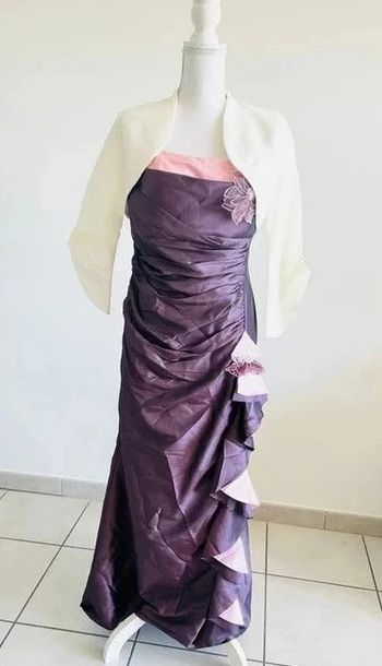 Robe de cérémonie + veste dans les tons de parme/violet