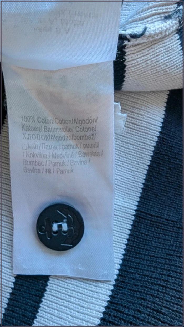 Pull 100% coton Jules taille S homme bleu marine et blanc - photo numéro 4