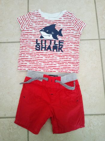 Ensemble short et t-shirt 6 mois