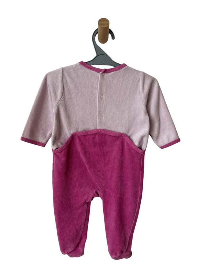 Pyjama en velours violet et rose “petite cocotte” - Gémo 12 mois - photo numéro 4
