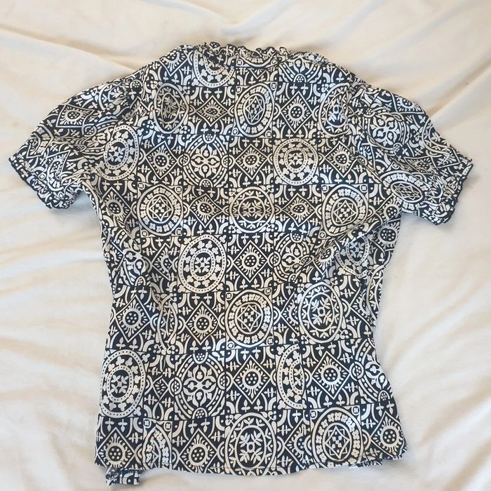 1 chemisette femme manche courte noir et blanche à motif géométrique, marque Astuces taille 1 - photo numéro 5