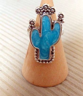 Bague cactus turquoise