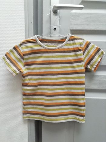 Vends t-shirt garçon été rayé multicolore