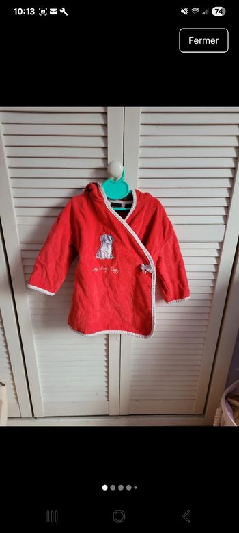 Peignoir Carré Blanc 2 ans