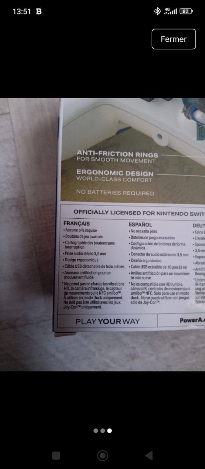 Manette officielle zelda Nintendo Switch - photo numéro 3