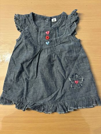 vêtement bébé fille 50cm 100% coton robe lot possible