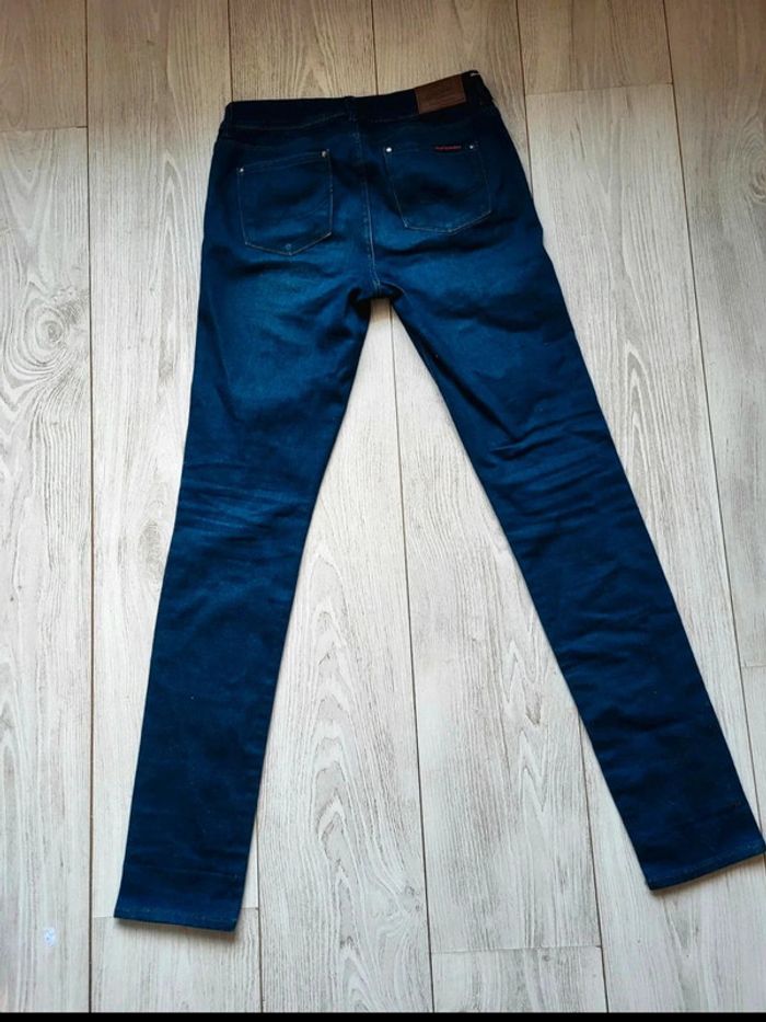 Jean Femme Superdry Vintage Standard Skinny - Bleu Foncé - Détail Rose - Style Casual Authentique - photo numéro 8