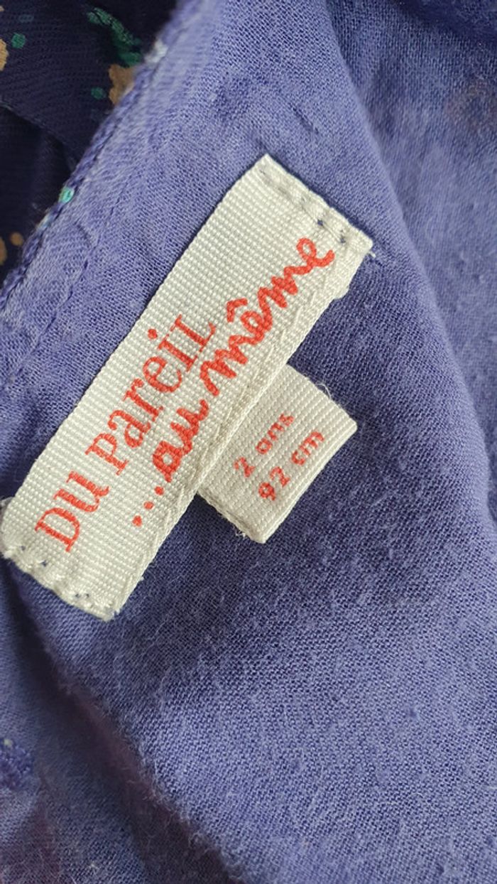 Robe bleu à fleur DPAM 2 ans - photo numéro 5