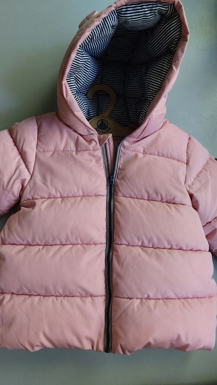 Manteau hiver fille rose petit bateau 24 mois 86 cm - photo numéro 2