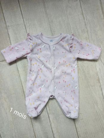 Pyjama rose 1 pièce