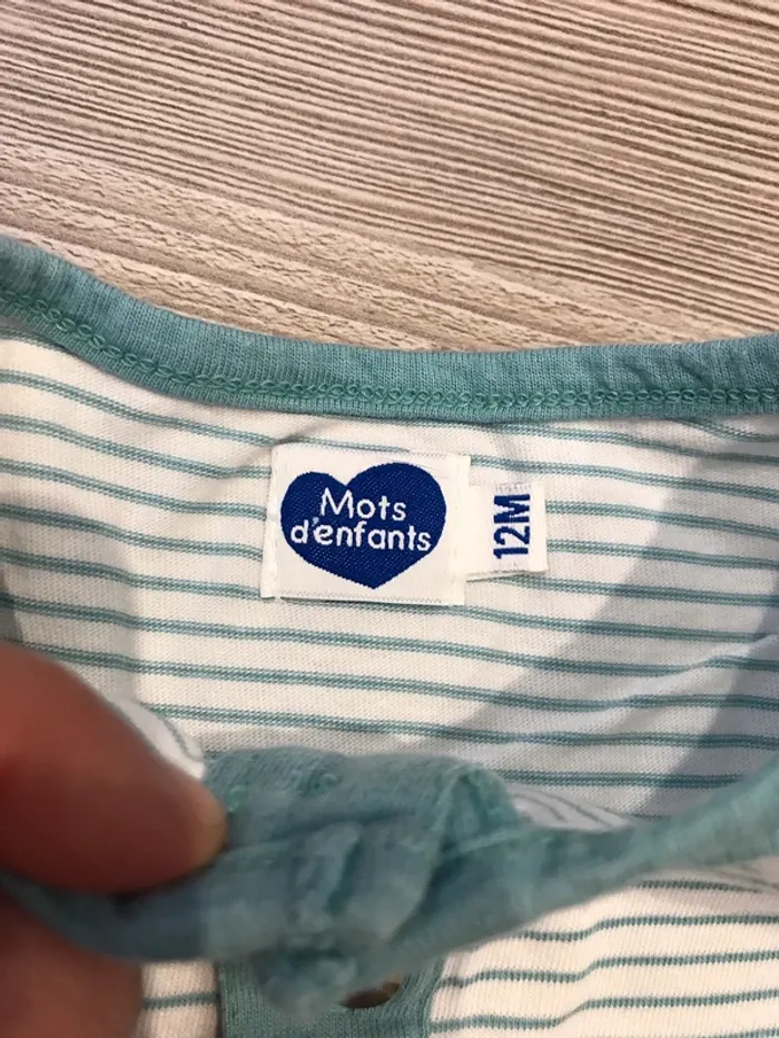 Teeshirt marinière + 1 bermuda 12 mois gémo - photo numéro 4