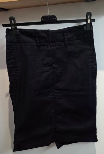 Jupe crayon coton bleu marine XS