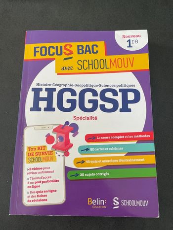 Schoolmouv hggsp spécialité histoire géo bac lycée première