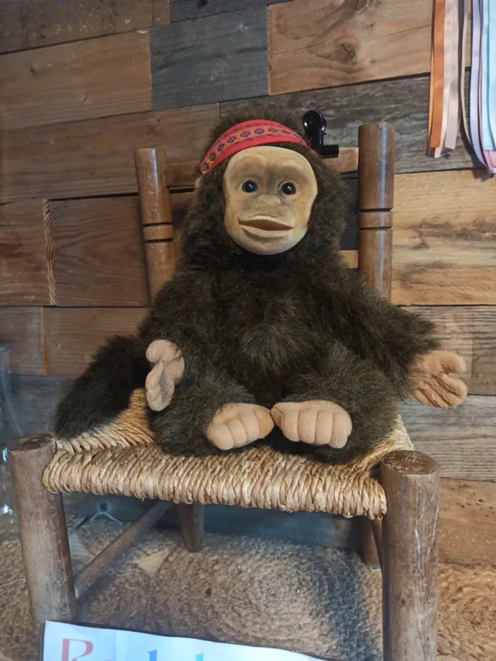 Peluche marionnette singe Hosung vintage tbe - photo numéro 2