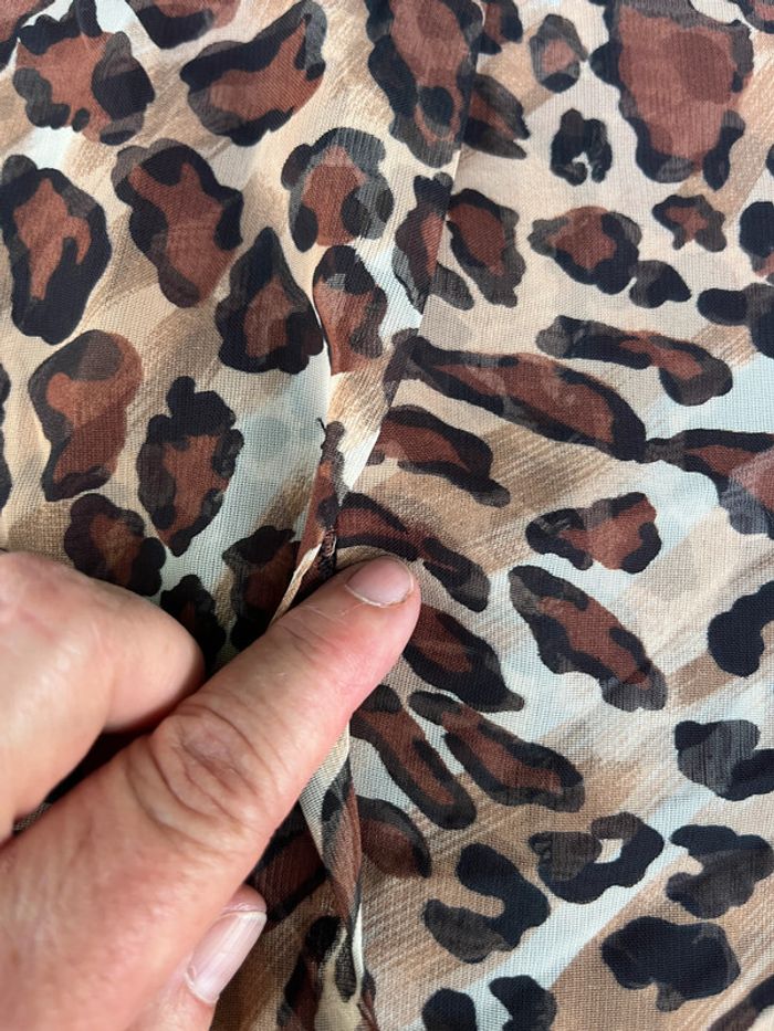 Superbe chemise en voile Mim Vintage Léopard Feuillage  T 38/40/42/44 - photo numéro 8