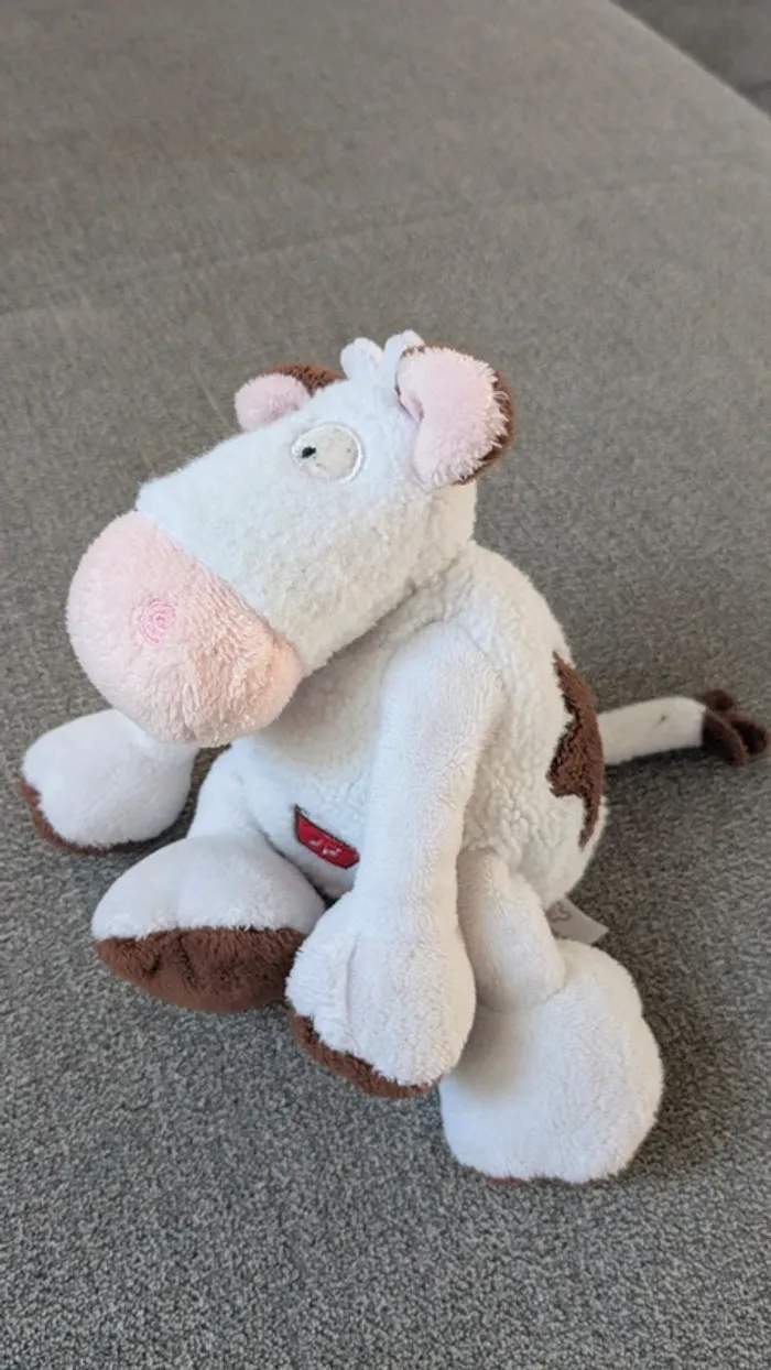 Lot doudou et peluches vache et oiseau - photo numéro 7