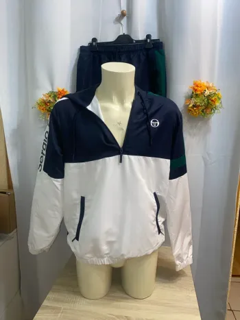 Survêtement 2 pièces bleu/vert Sergio Tacchini taille L neuf - n65q