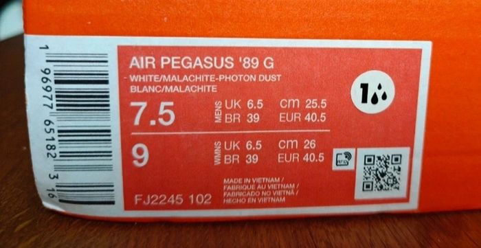 Nike air Pegasus 89 G white/malachite - photo numéro 5